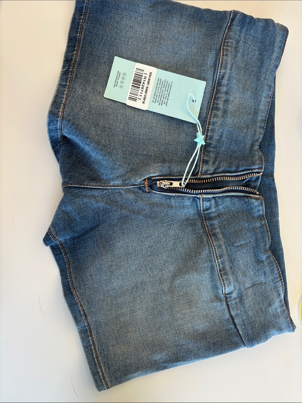 REVICE Mid Blue Denim Jeggings with Front Zip
